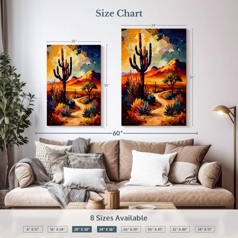 Alvord Sonoran Desert AZ I, 36" H x 24" W