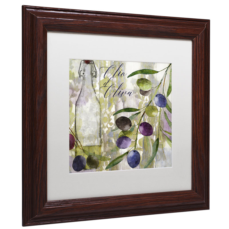 «Colors of Tuscany I» par Jadaya, impression encadrée, H 16 po x l 16 po x P 0,5 po, Toile avec cadre brun, Blanc