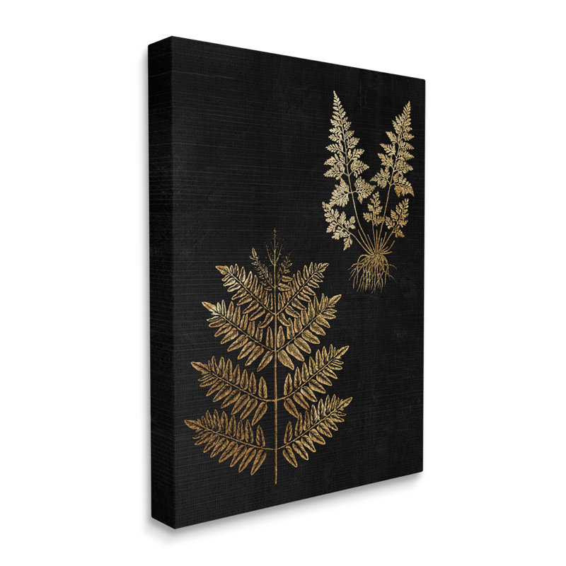 «Bold Fern Blade Illustration Rooted Forest Plants» par Daphne Polselli, H 48 po x l 36 po, Toile tendue
