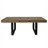 Rectangle Extendable Dining Table For 6-10 People Aged Effect Wood And Black 160-200 Cm