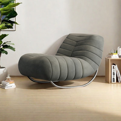 Sponge rocking chair with stainless steel base