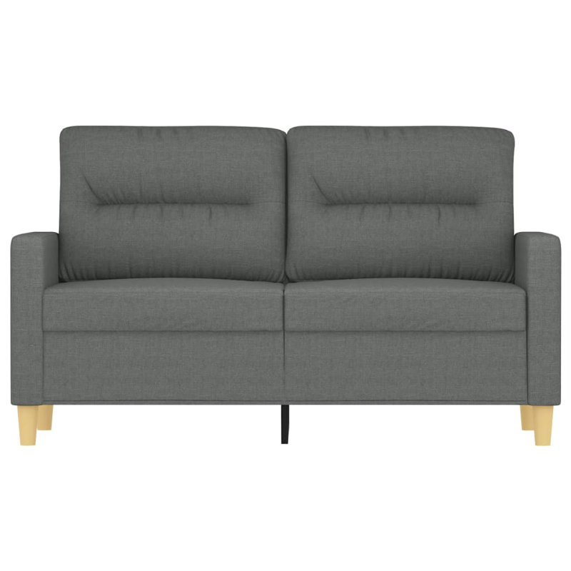 Causeuse Keidon, H 31,5 po x l 54,3 po x P 30,7 po, Polyester 100 % gris foncé