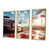 Toile avec cadre flottant or