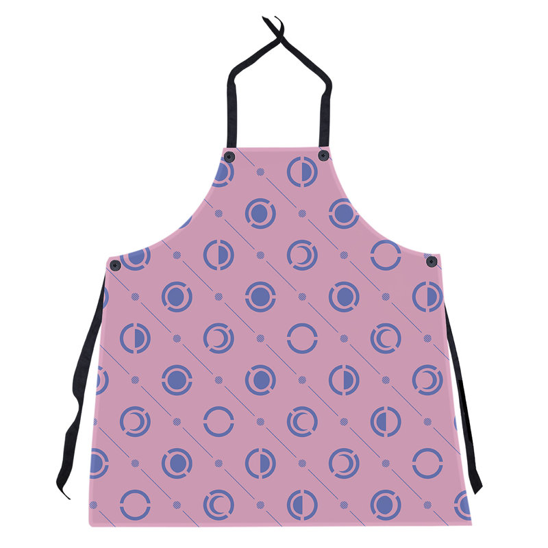 Tablier classique en phases de lune, Rose / bleu marine