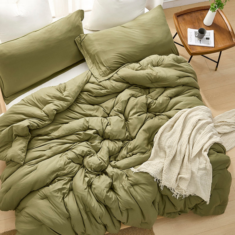 Summertime Thick - Coma Inducer Oversized Comforter Set, Green, Queen Comforter + 2 Standard Shams