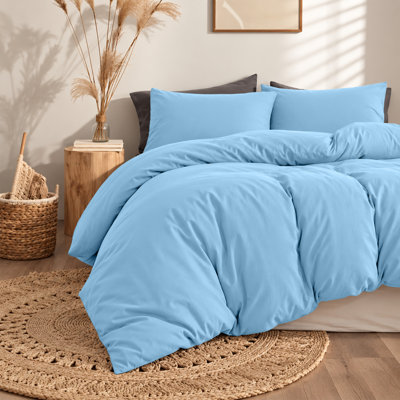 300TC Microfiber Duvet Cover Set – Reversible Luxury 3-Piece