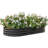 Black Metal Raised Garden Bed, 88.99"X43.59"X11.12", For Veggies & Flowers, Rust Finish, Ample Space Planter Plants, Veggies, Coating
