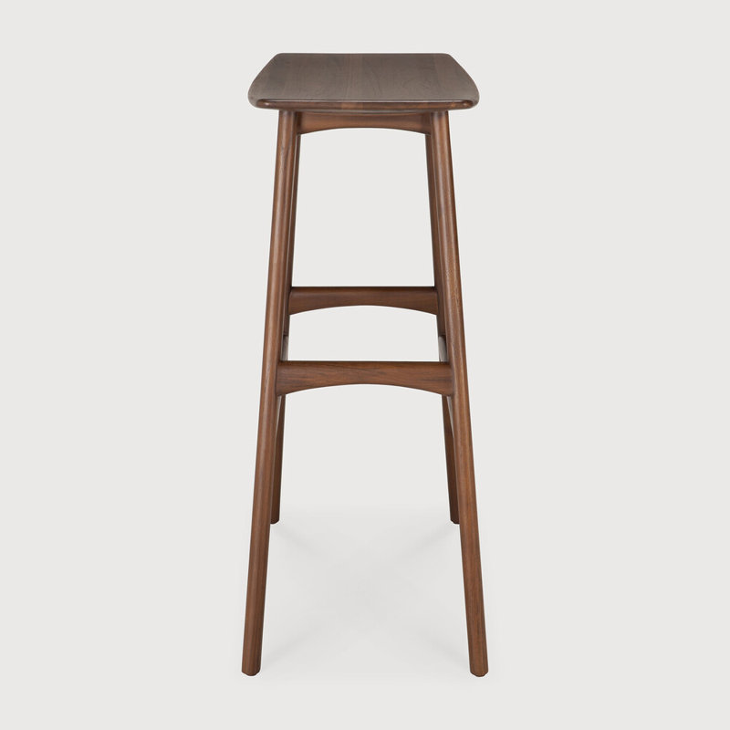 Osso Solid Wood Stool, Teak, Bar Stool (30.91" Seat Height)