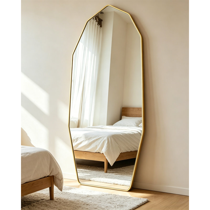 Full Body Mirror, Diamond Full-Length Mirror - Independent, Wall Mounted, And Tilted Large Floor Mirrors, 71" x 28"