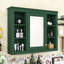 Armoire à pharmacie murale avec miroir et 6 tablettes ouvertes pour un rangement amélioré dans la salle de bain-1382762960