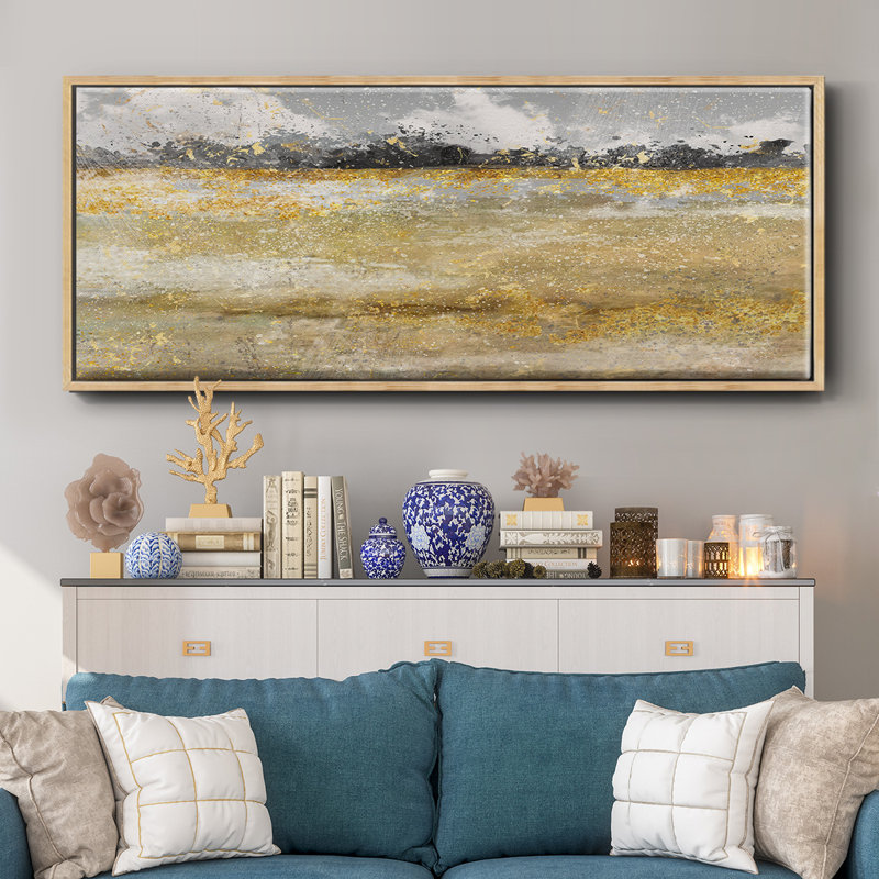 Meadow Shimmer I- Framed Canvas