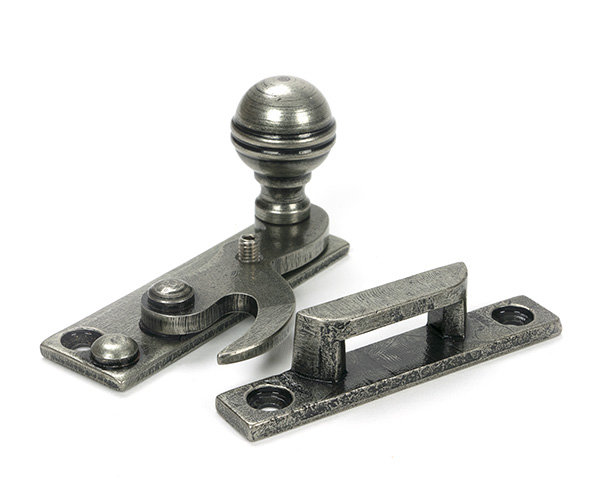Prestbury Sash Hook Fastener, Pewter Patina