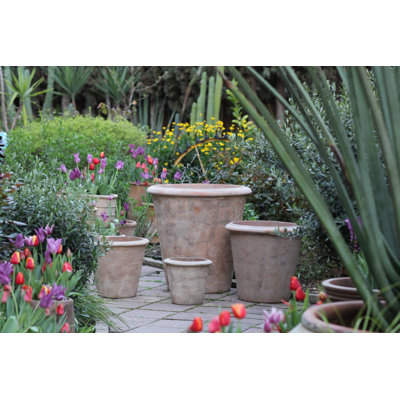 Amphore conique en grès, grand pot de fleurs en argile, lot de 4 - Intérieur/Extérieur