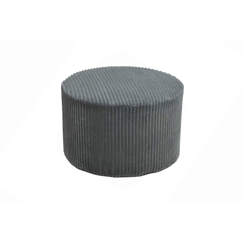 Repose-pieds plein Corduroy Upholstery, Gris foncé