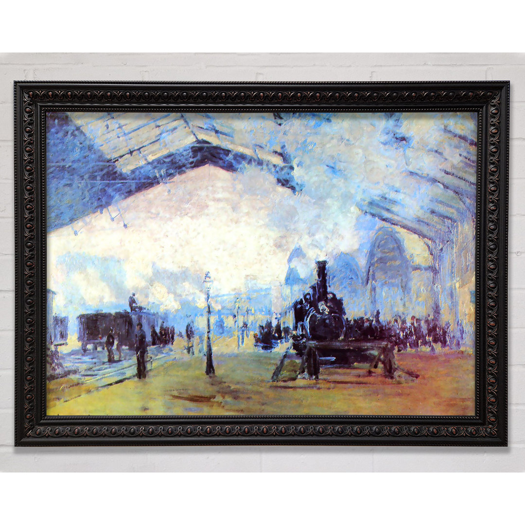 Monet Saint Lazare Bahnhof in Paris - Einzelner Bilderrahmen Kunstdrucke