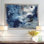 «Blue White Sturdy Guardians Accents With Grey», reproduction d'art sur toile abstraite