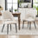 Modern Upholstered Dining Chairs 20" Wide Leather Side Chair with High Back