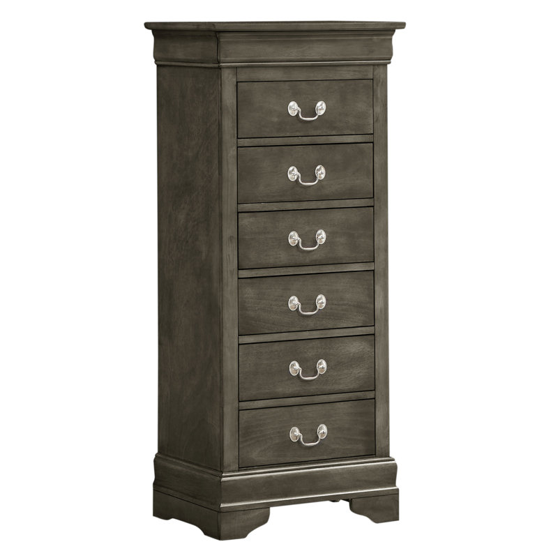 Commode 6 tiroirs Elegant Traditional, Gris