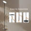 176cm Powder Coated Black LED Torchiere Floor Lamp with Smart Control and Outlet-348839472