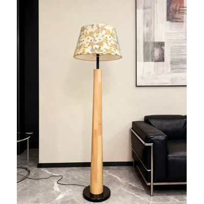 Lampe sur pied artistique et créative en bois massif
