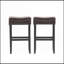 Tabouret de bar 30 po en cuir reconstitué sans dossier (ensemble de 2), brun