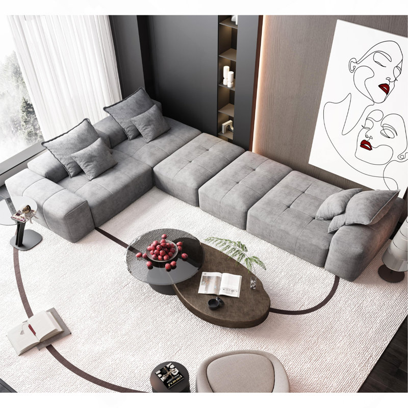 Canapé modulaire surdimensionné Modern, H 25,6 po x l 170,08 po x P 85,04 po