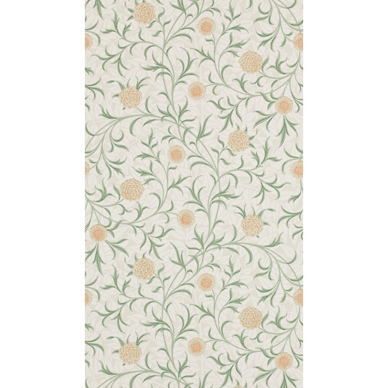 Scroll Wallpaper, Thyme/Pear