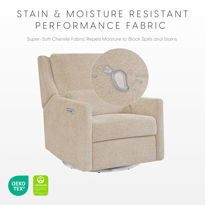 Seoul Power Recliner With USB-C Charging Ports, Nightlight & Lumbar Pillow, Sand, Tan