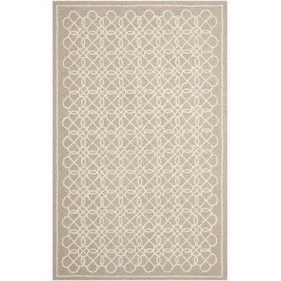 Hollander Hand-Hooked Wool White/Tan Area Rug
