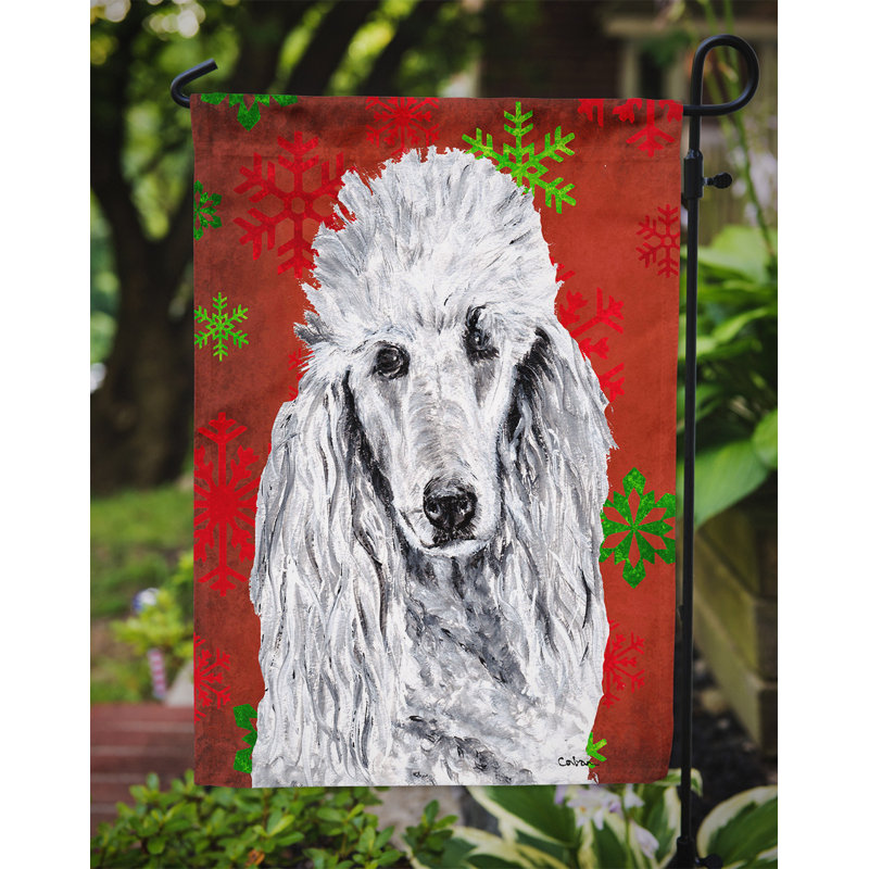 Drapeau rouge et vert Vart, Caniche (gris)