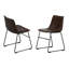 Chaise d'appoint revêtue de similicuir Davey-386379603