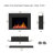 Litedeer LiteStar 38" W Black Electric Fireplace Insert - Acrylic Crushed Ice Rocks-124549532