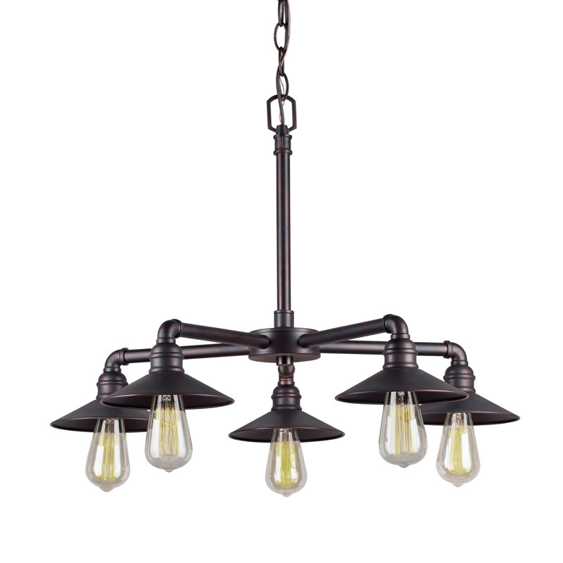 Renninger 5 - Light Dimmable Classic / Traditional Chandelier, Antique Bronze