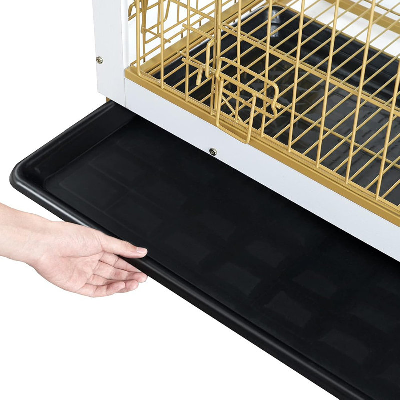 Meuble de cage pour chien, chenil moyen pour chien 32,5 po ...