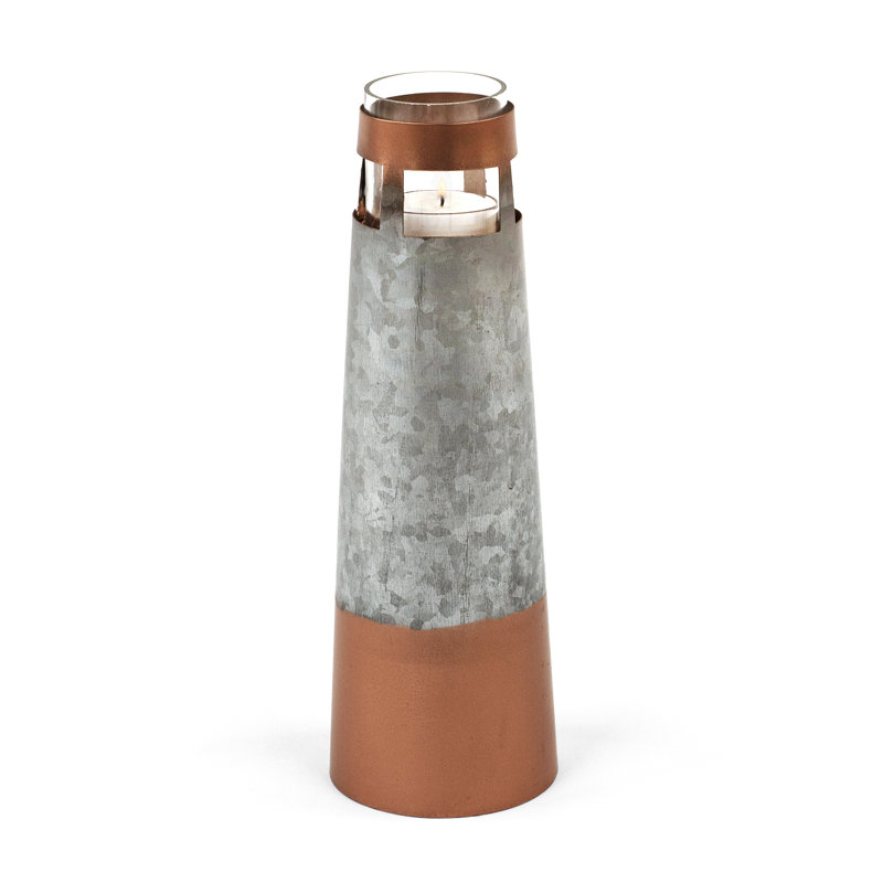 Caviness 9'' H Metal Tabletop Tealight Holder