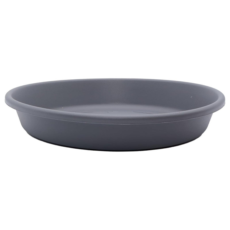  Classic 12 Inch Round Plant Pot Saucer Drip Tray, Warm Grey, 12.5" H x 12.5" W x 2.13" D, Warm Gray