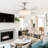 42" Retractable Ceiling Fan With Dimmable LED Light, Remote, 6-Speed Reversible Motor Fan