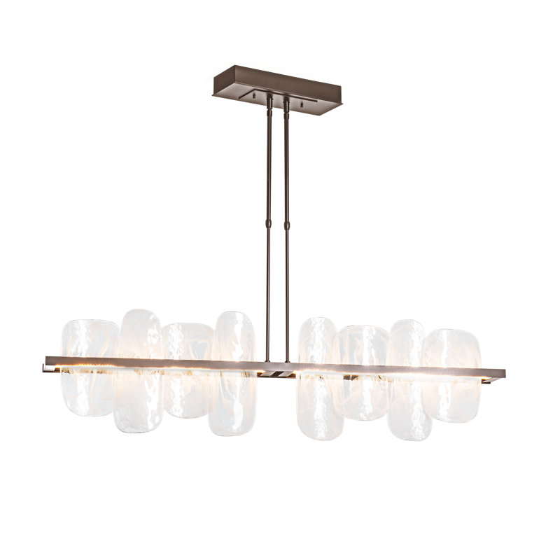 Vitre 1 - Light Kitchen Island Linear LED Pendant, Bronze