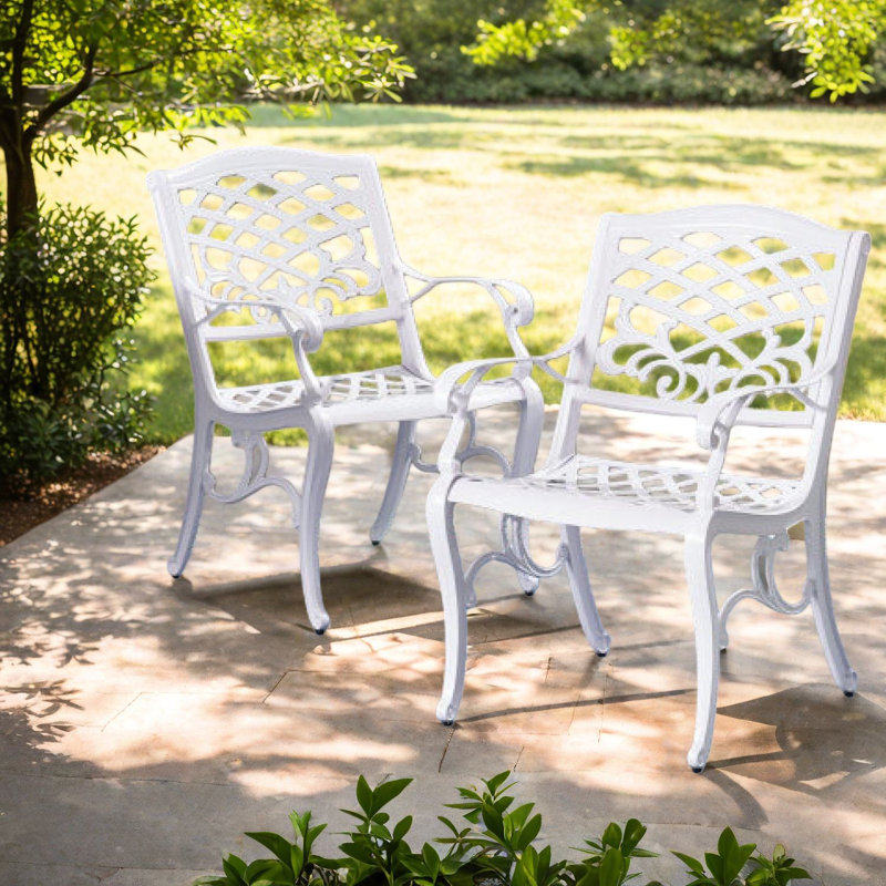 Chaises de salle à manger de patio durables, ensemble de patio traditionnel en fonte d'aluminium pour la maison