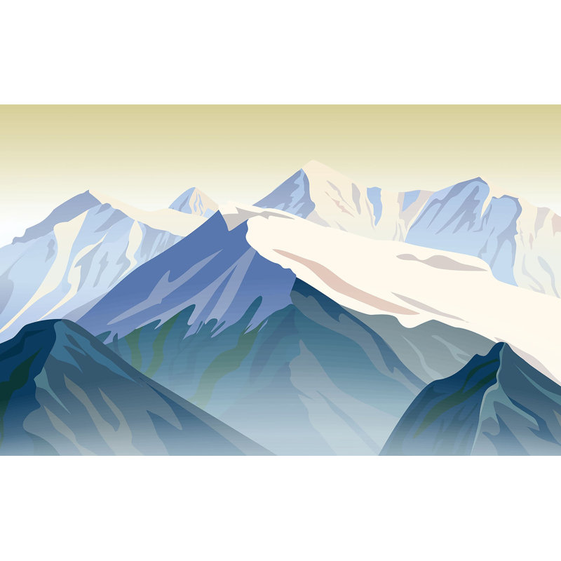 Murale pelez et collez de qualité supérieure - Mountain Peaks, L 120 po x l 180 po