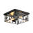 11.2-in 2 - Light Farmhouse Semi Flush Mount Rustic Black Ceiling Fixture With Cowboy Horse Square Shade-1145016399