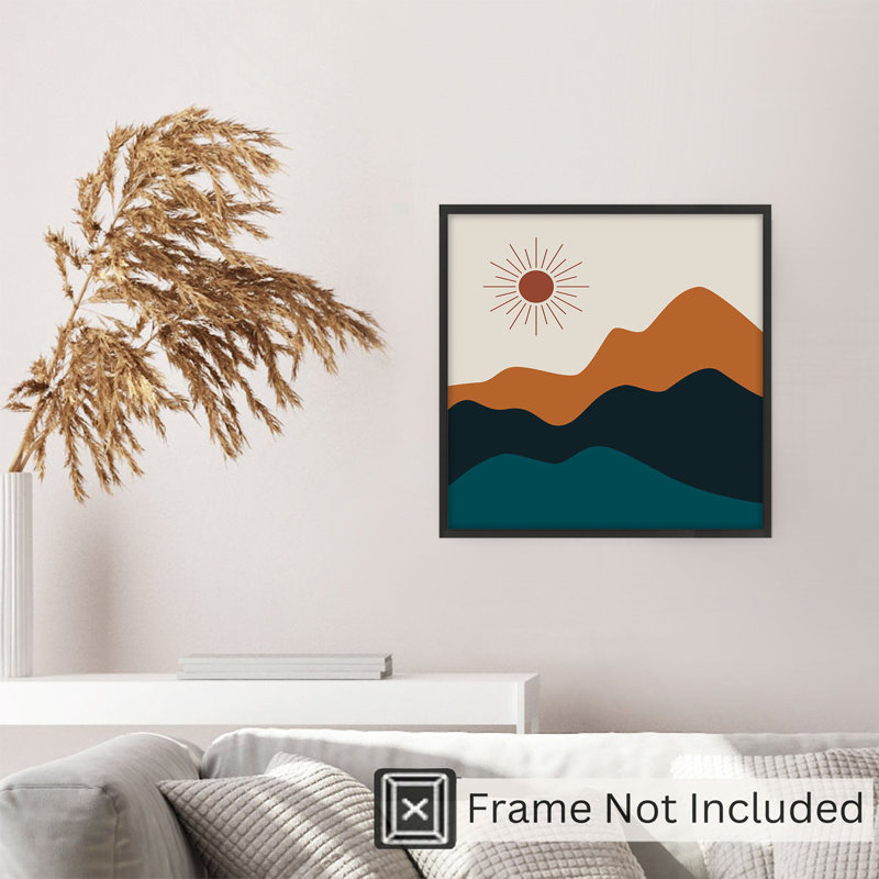 «Landscape and Nature Boho Sun Bohemian», reproduction d'art sans cadre, H 14 po x l 14 po