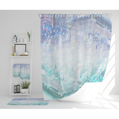 Nazeefa Polyester Shower Curtain Set