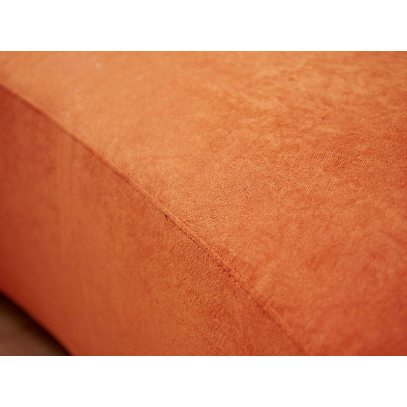 90.2'' Wide half moon design sofa, Red Orange