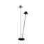 Lampe sur pied 47,5 po à DEL double finition mat noir / argenté Redman G-9