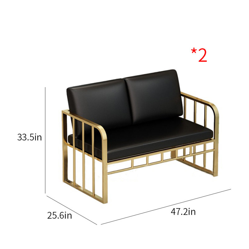 Banc de restaurant, café, bistro, noir