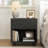 Adkins 24” W End Table With Storage And Charging Station, Solid Wood Side Table With Shelf-987423629-987423628