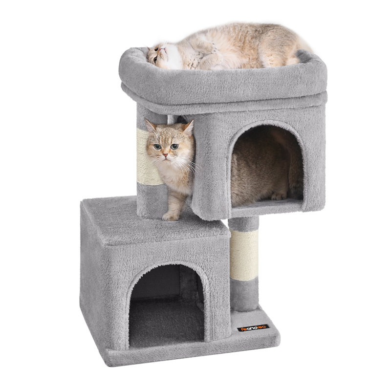 Arbre à chat Franjo, Gris clair, H 26,4 po x l 21,3 po x P 13,4 po