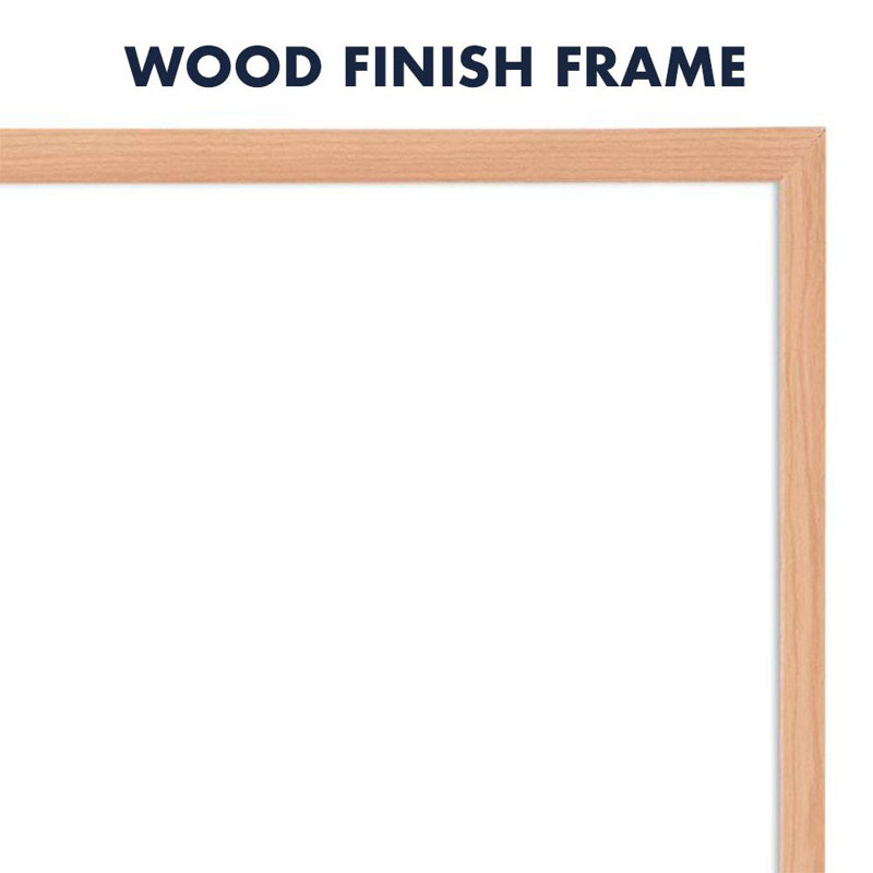Oak Finish 17" x 23" Dry-Erase and Cork Combination Board