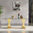70" Glass Dining Table for 6-8 Luxury Glass Top Kitchen Table for 6 Mid-Century Rectangle Dining Room Table w/Mirrored Stainless Steel Base for Home Office Meeting-1993762492